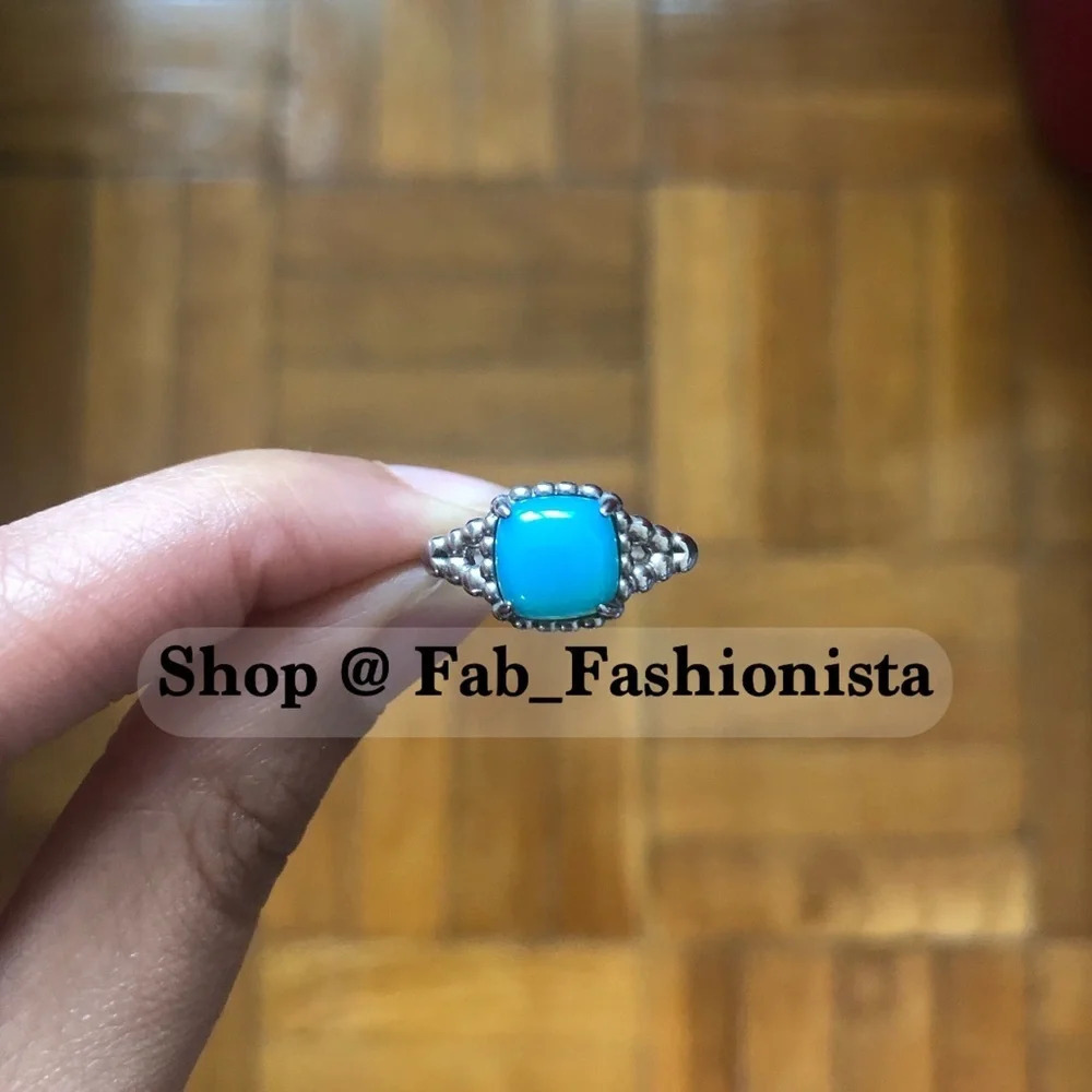 Pandora Sterling Silver blue stone ring